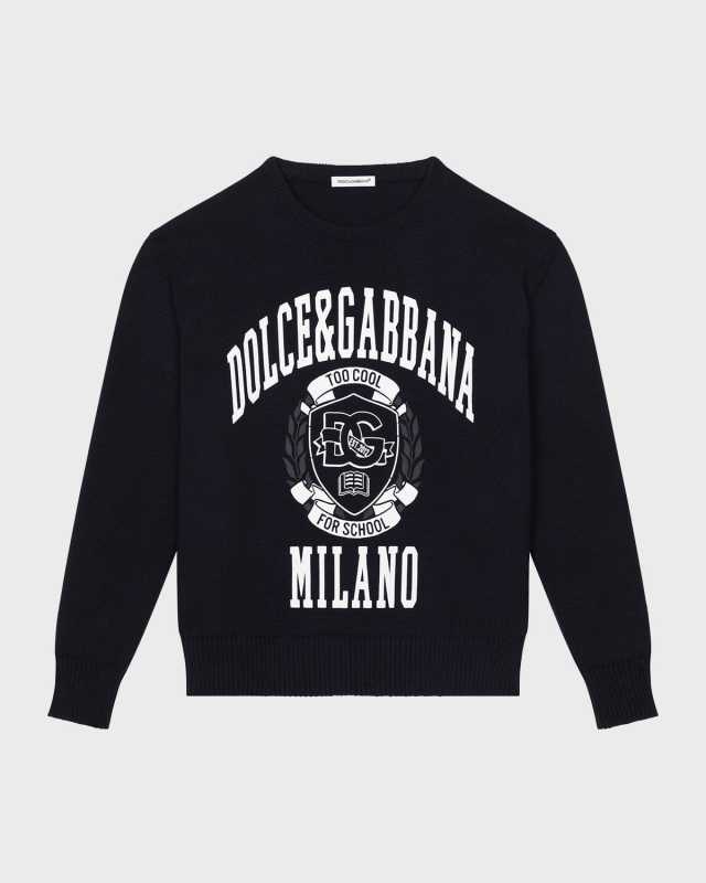 Boy's Too Cool For School Collegiate-Inspired Sweater, Size 8-14