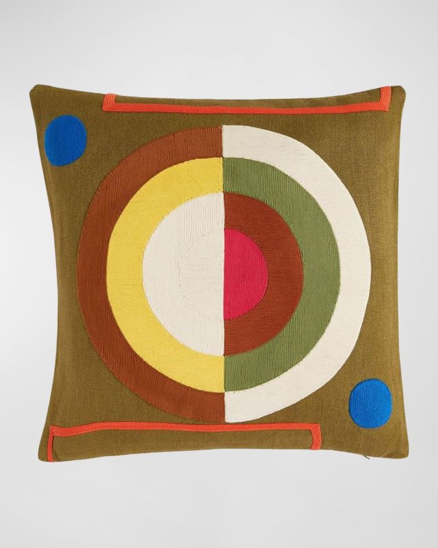 Monterey Bullseye Pillow, 22" Square