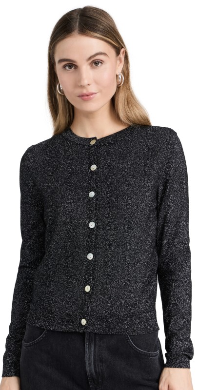 Rolla's Cameron Cardigan Lurex Black