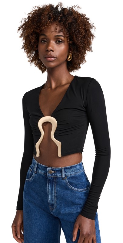 Cult Gaia Laia Top Black