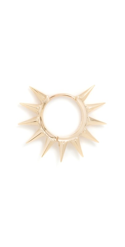 Maria Tash 14k 8mm Metal Mohawk Hoop Earring Yellow Gold