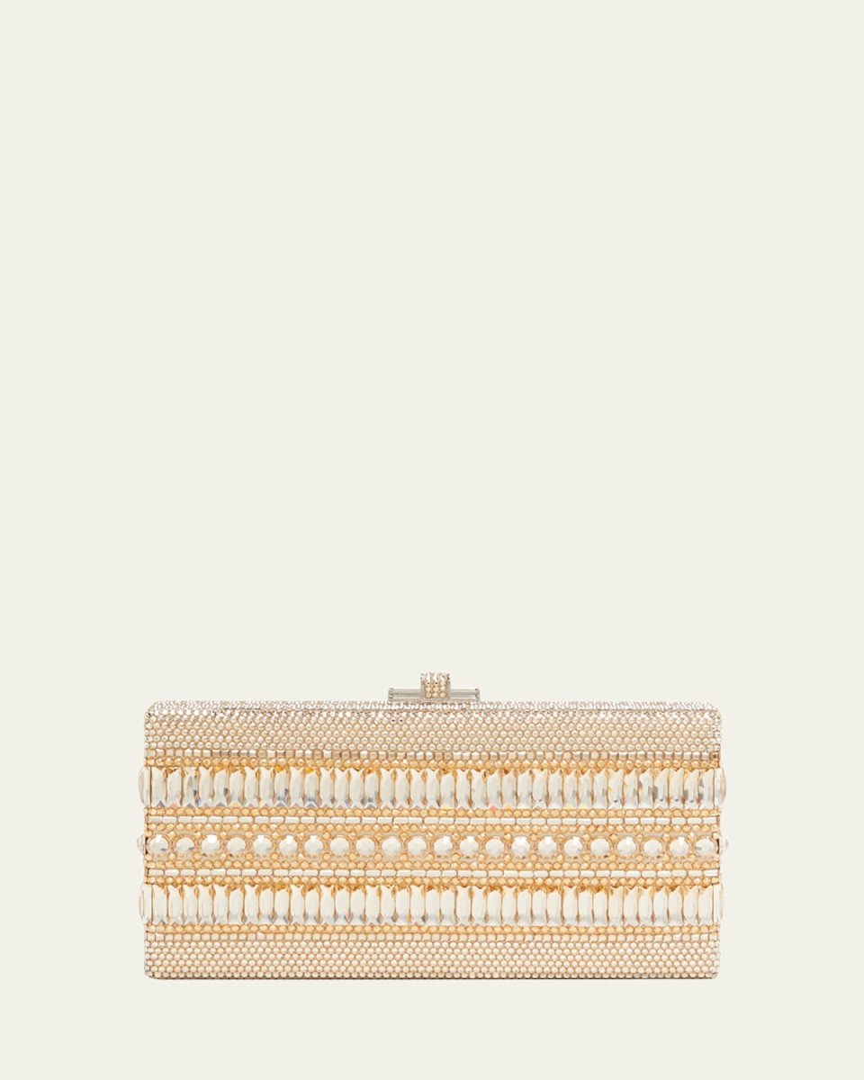 Sleek Rectangle Crystal Minaudiere