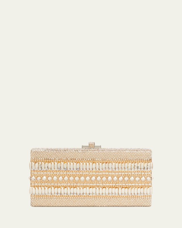 Sleek Rectangle Crystal Minaudiere