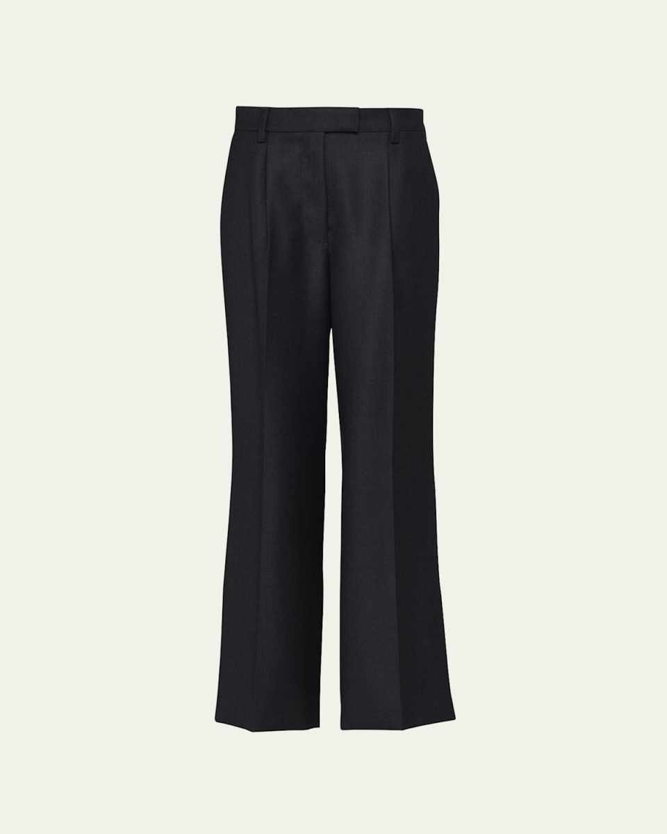 Low-Rise Wool Trousers