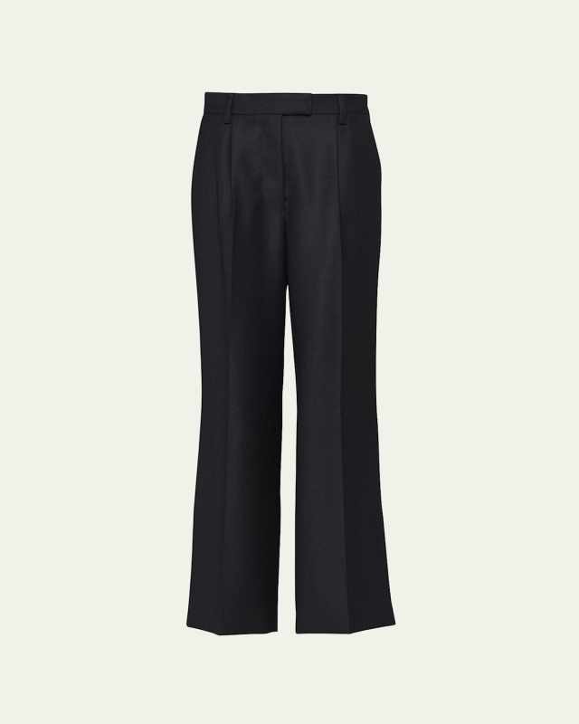 Low-Rise Wool Trousers