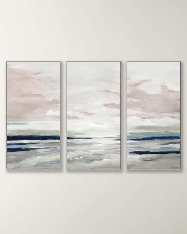 "Calm Shores" Three-Piece Giclee on Canvas Wall Art Set