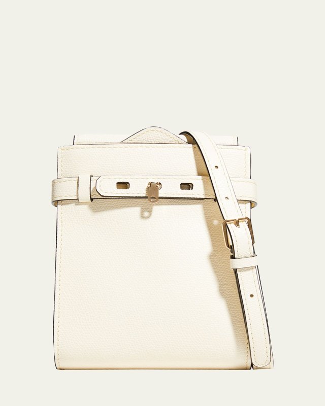 Bicolor Slim Leather Crossbody Bag