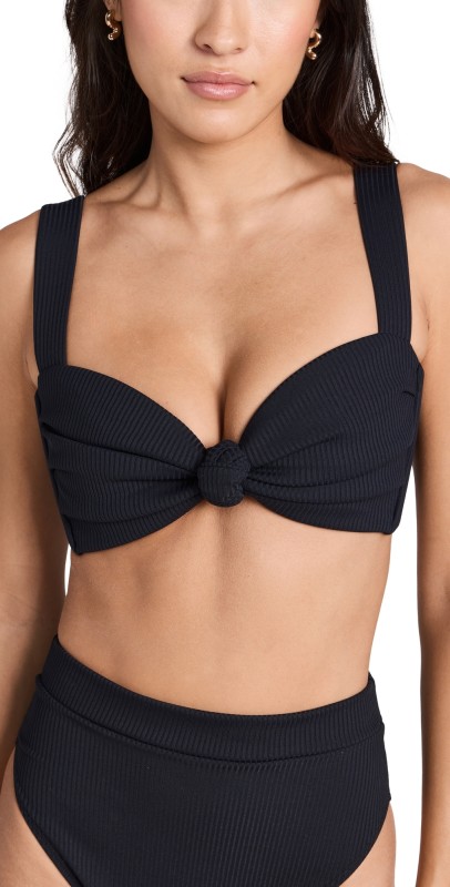 Montce Hayden Bikini Top Black Rib