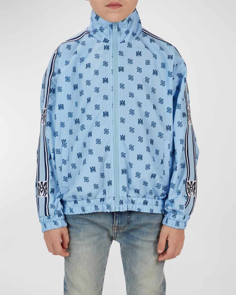 Kid's Logo & Paisley-Print Windbreaker, Size 4-12