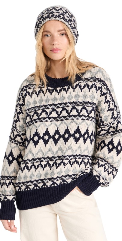 Favorite Daughter Tis The Season Sweater Blue/Grey Fair ISL