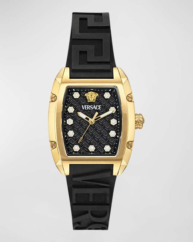 44.8x36mm Versace Dominus Watch with Silicone Strap