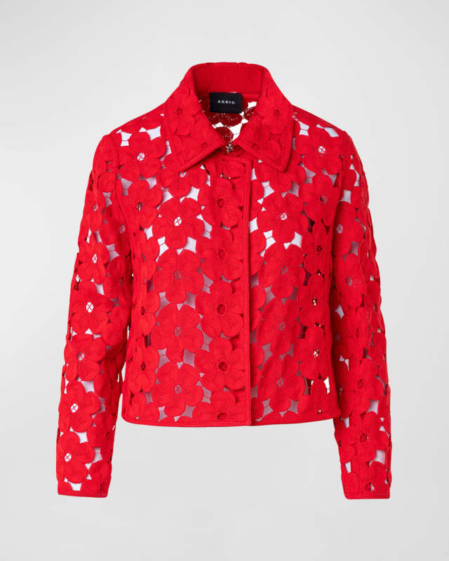 Ladina Anemones Embroidered Short Jacket