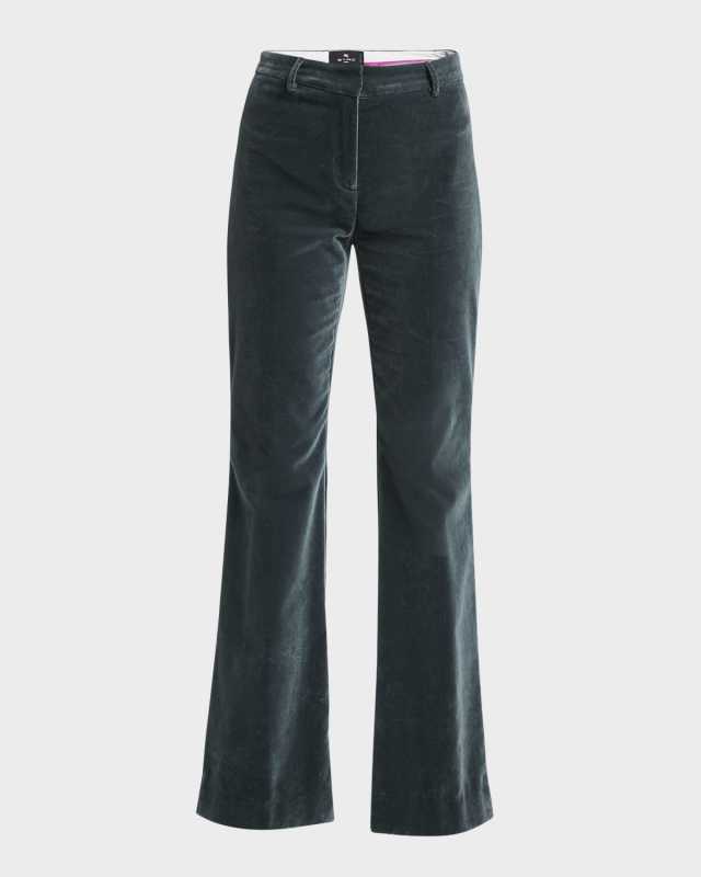 Bootcut Velvet Trousers
