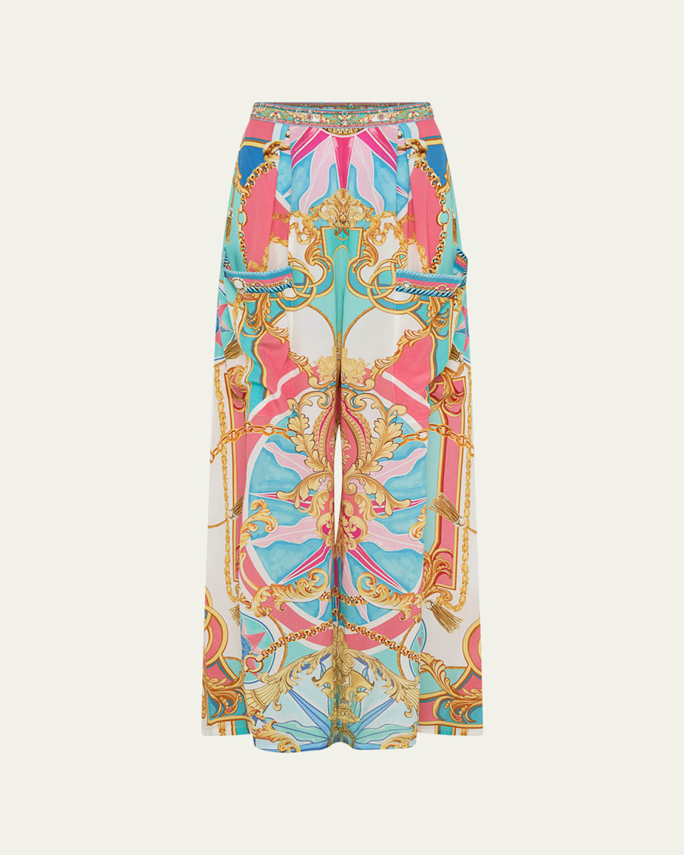 Sail Away With Me Wide-Leg Trousers with Front Pockets