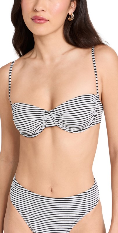 Solid & Striped Solid & Striped x Sofia Richie Grainge The Miranda Bikini Top Classic Breton Stripe