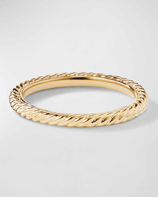 Cable Collectibles Stack Ring in 18K Gold, 2mm
