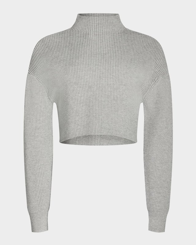 Carmen Cropped Mock-Neck Sweater