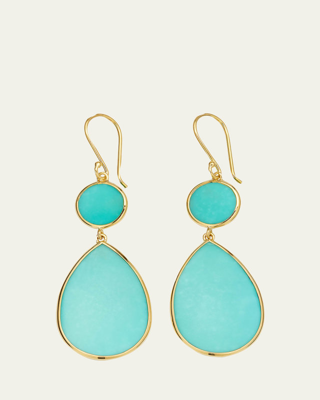 Double Drop Earrings in 18K Gold