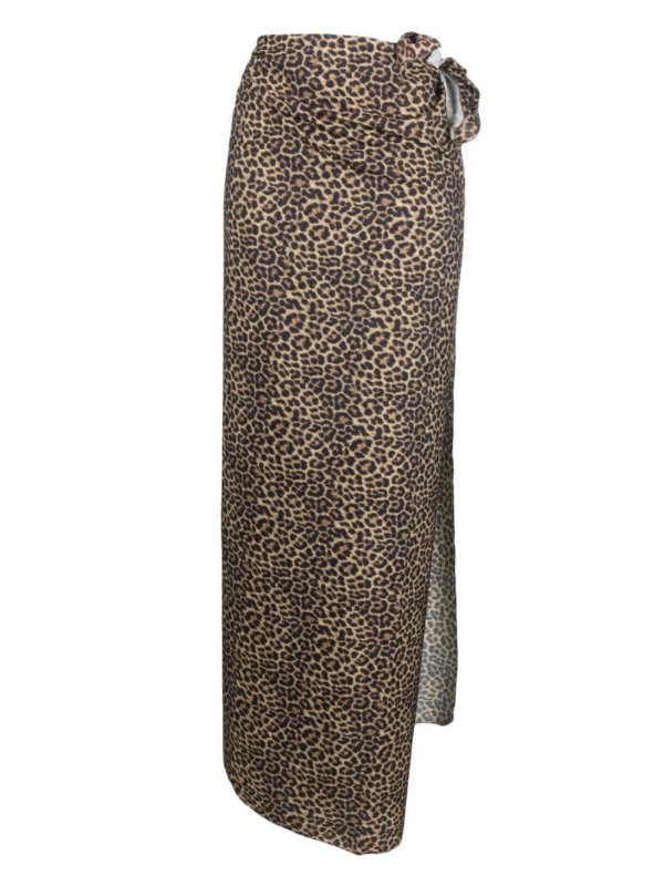 leopard-print beach cover-up