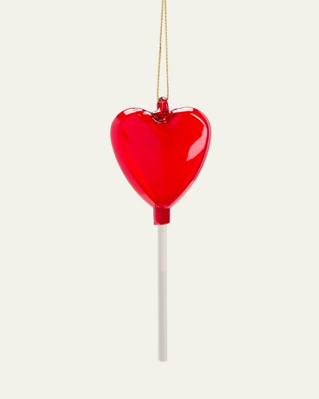 Heart Lollipop Christmas Ornament