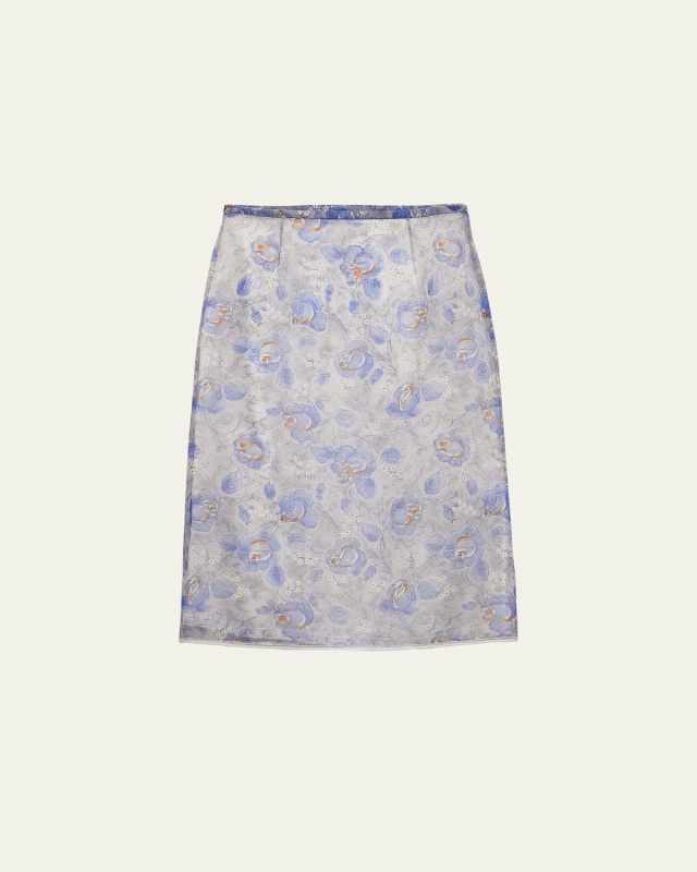 Floral Nylon Skirt