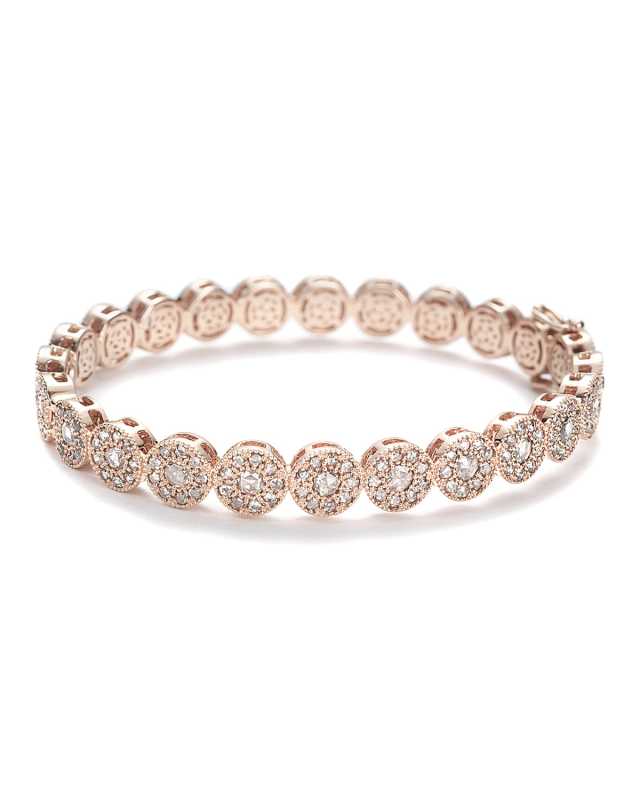 Eternity 18k Rose Gold Bracelet w/ Diamonds