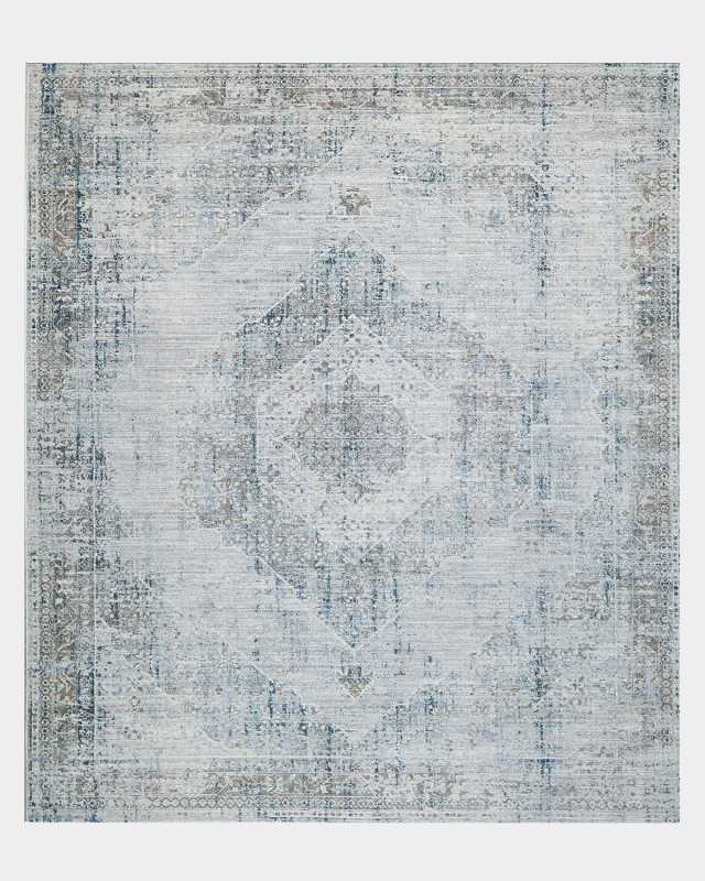 Vintage Loom Beige & Blue Rug, 8' x 10'