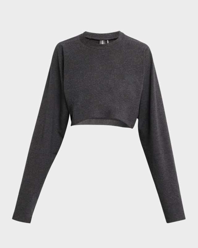 Oversized Raglan-Sleeve Cropped Top