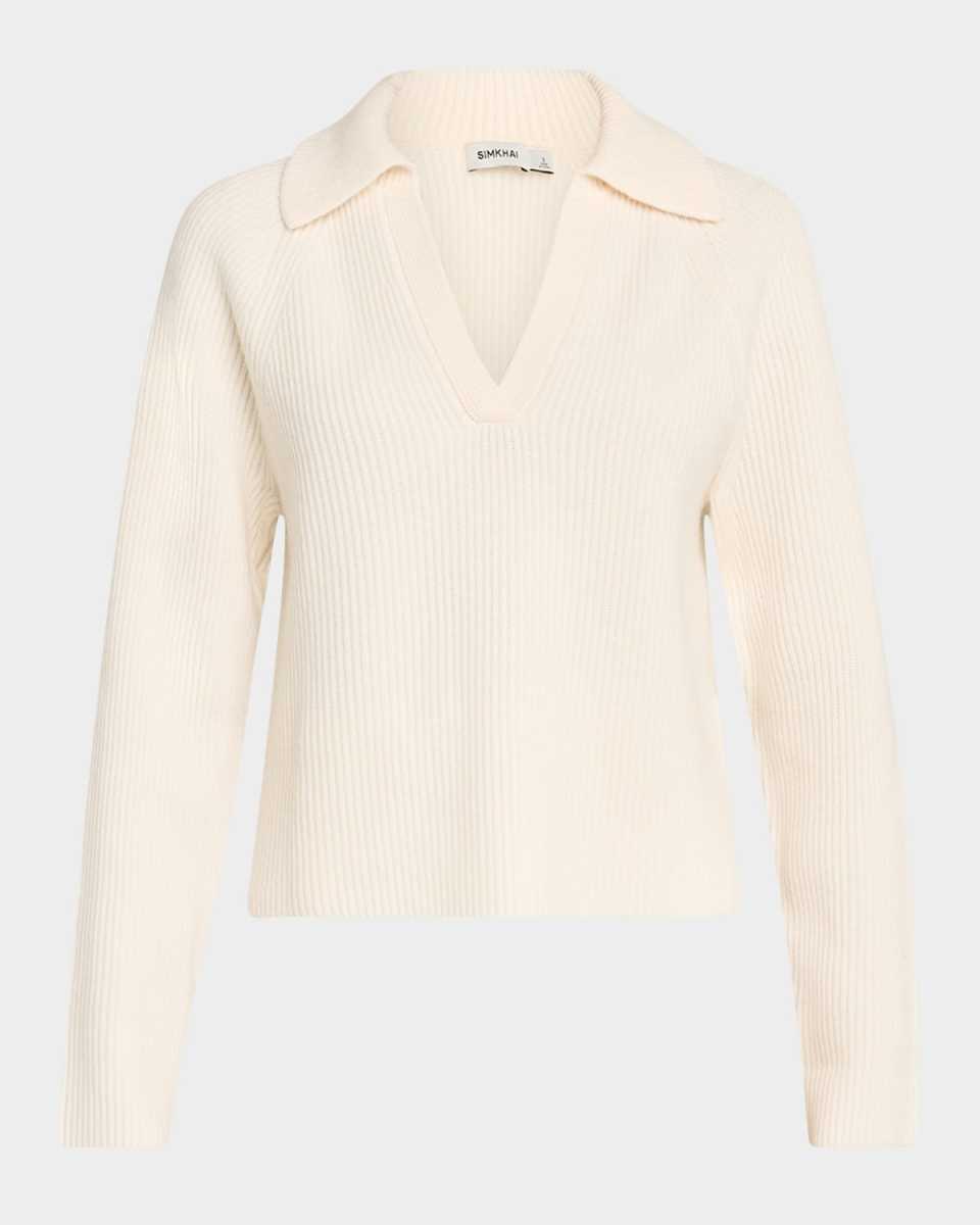 Lopez Wool-Cashmere Polo Sweater
