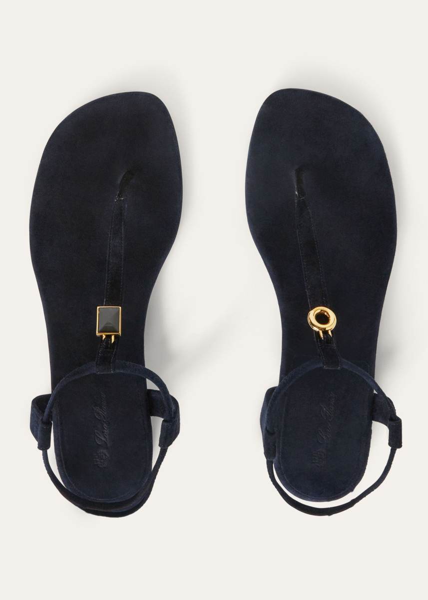 Loro Piana Mindil embellished suede sandals