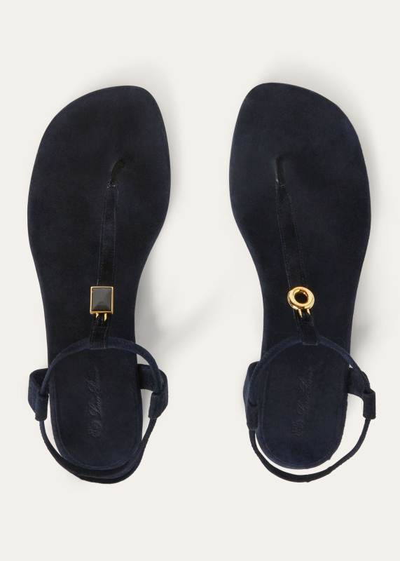 Loro Piana Mindil embellished suede sandals