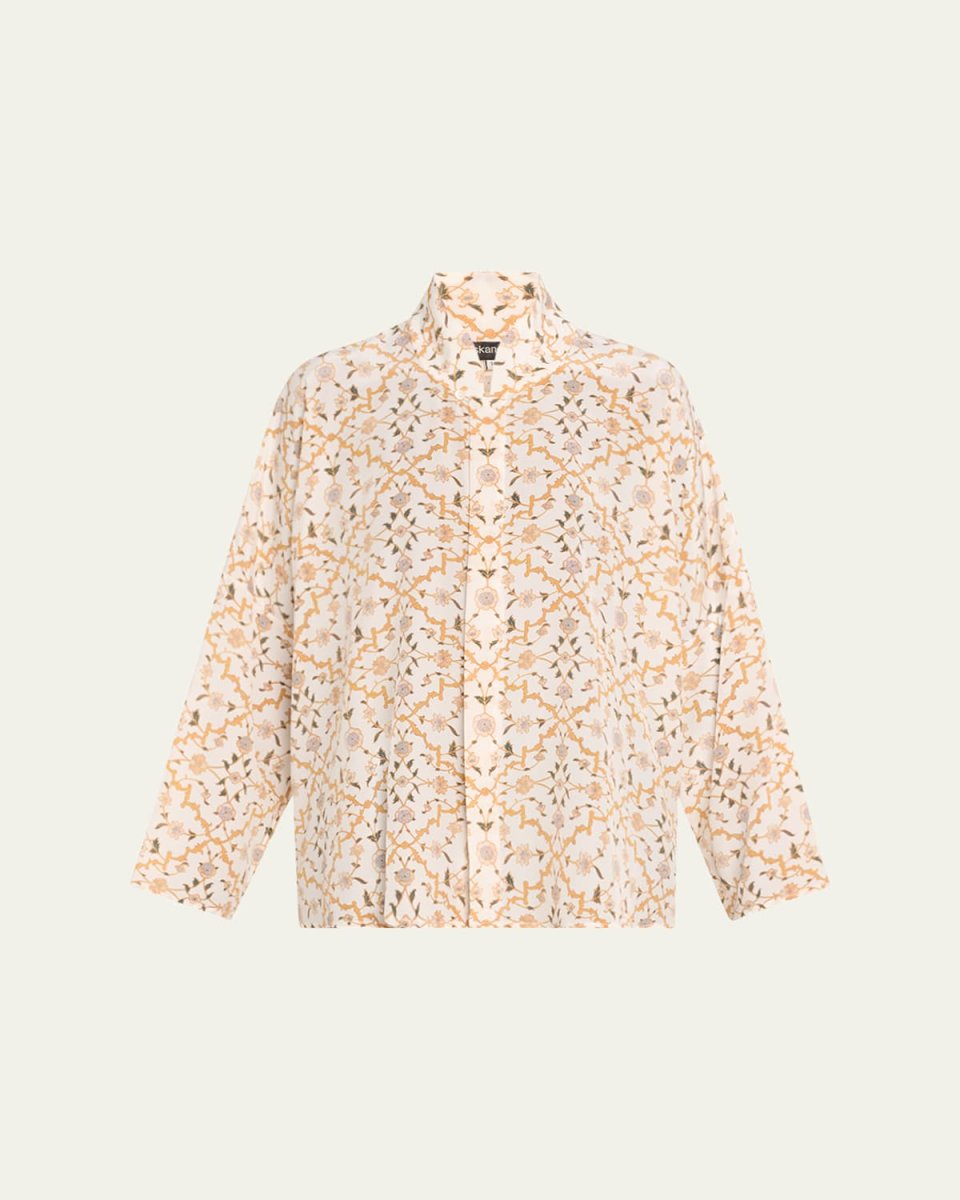 Chinese Imperial Shirt with Chinese Collar (Mid Plus Length)