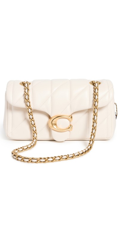 Coach Quilted Tabby Shoulder Bag 20 with Chain B4/Chalk