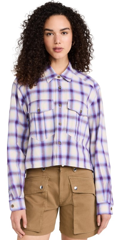 Isabel Marant Étoile Telina Blouse Lilac/Ecru
