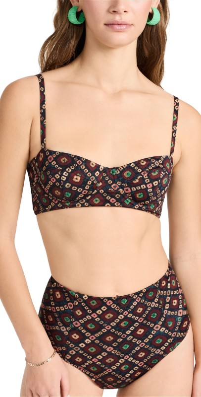 Ulla Johnson Zahara Bikini Top Bronzite