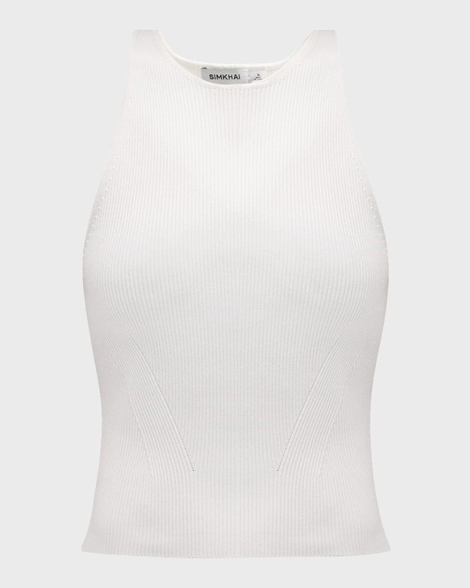 Reza Ribbed Racerback Tank Top