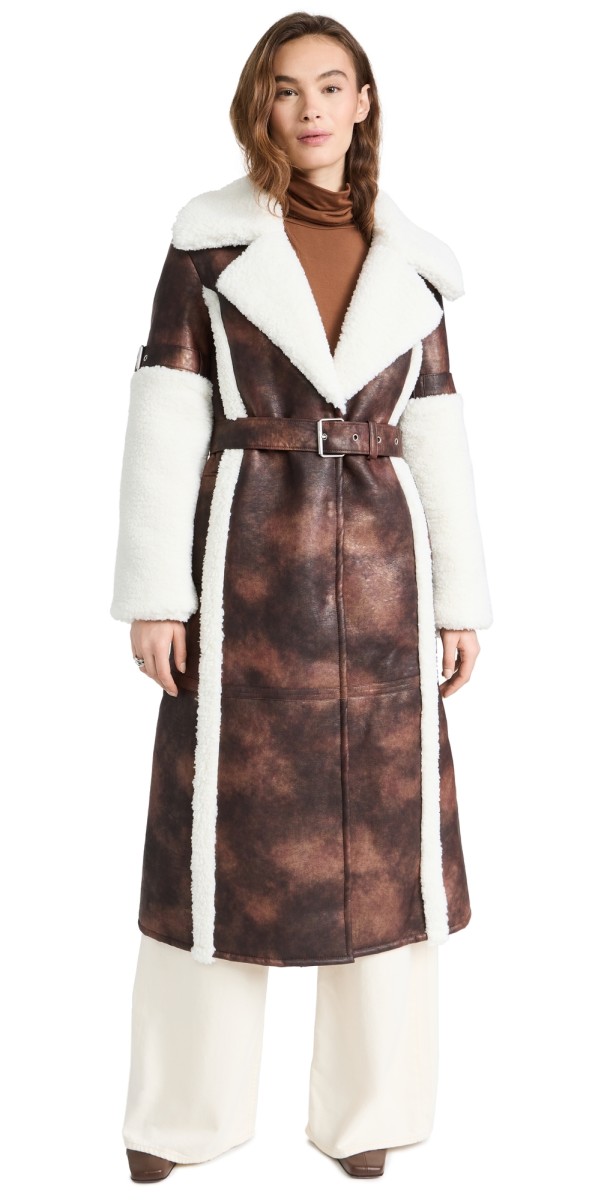 Apparis Raquel Coat Chocolate,Ivory