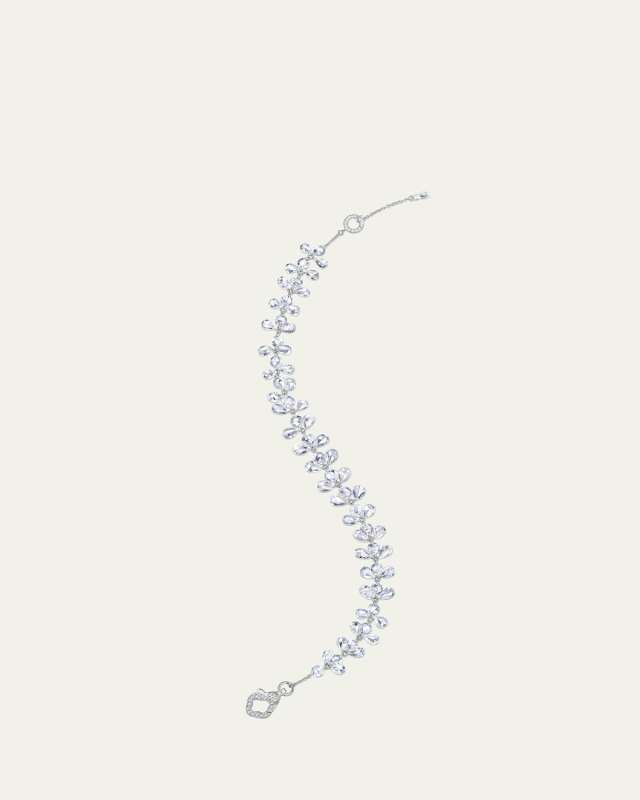 18K White Gold Tennis Bracelet with Diamonds, 6.5"L