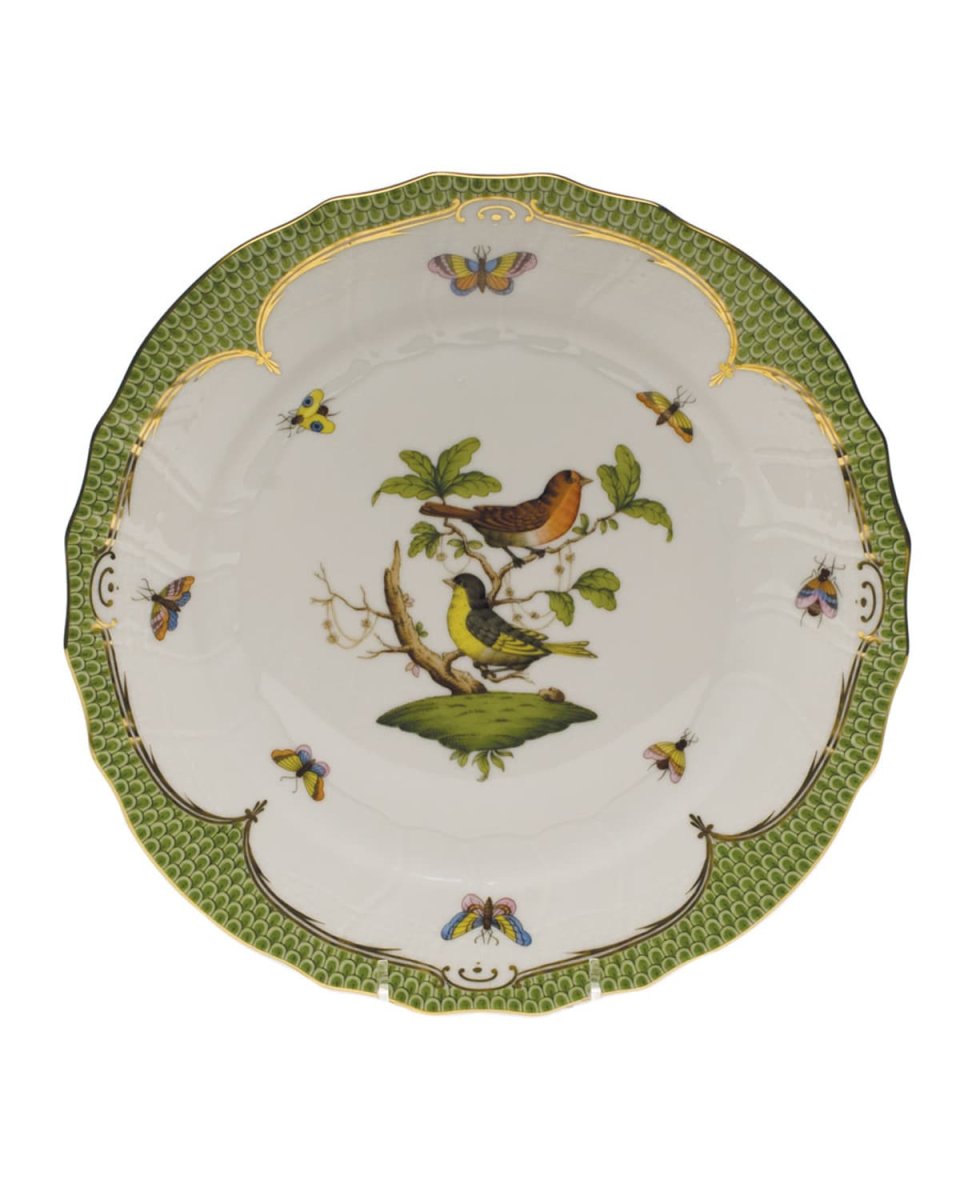 Rothschild Bird Green Motif 03 Dinner Plate