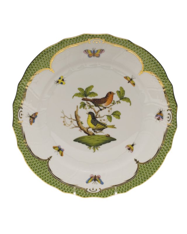 Rothschild Bird Green Motif 03 Dinner Plate