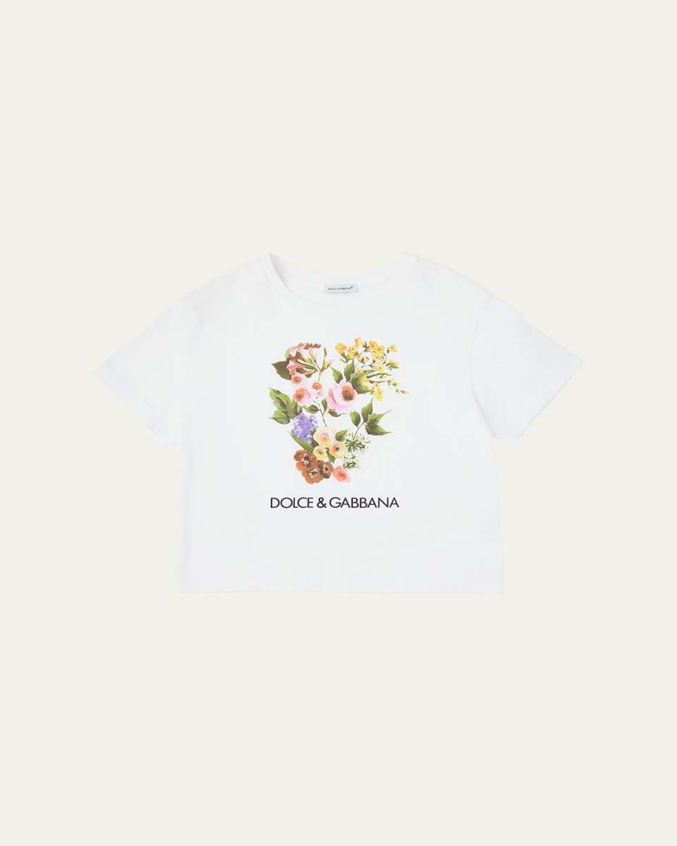 Girl's Flower Power T-Shirt, Size 2-14