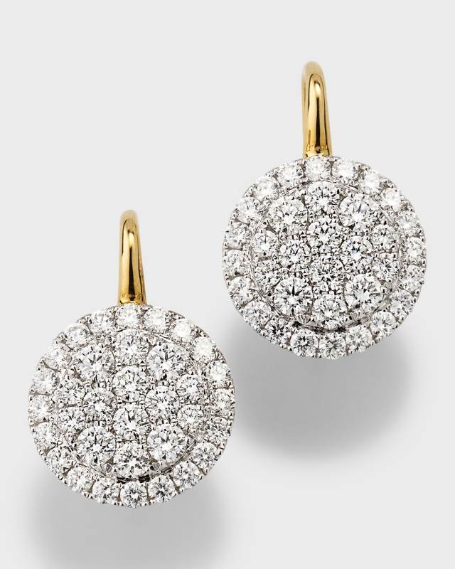 Large Round Firenze II Diamond Cluster Earrings