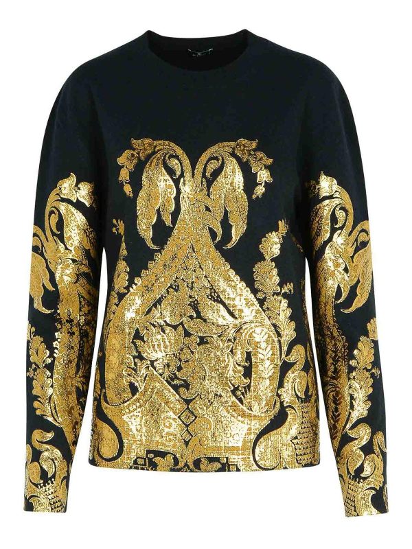 Etro Pull Col Rond - Noir