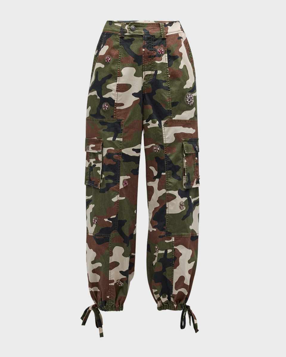 Love Camo Zola Embellished Twill Pants