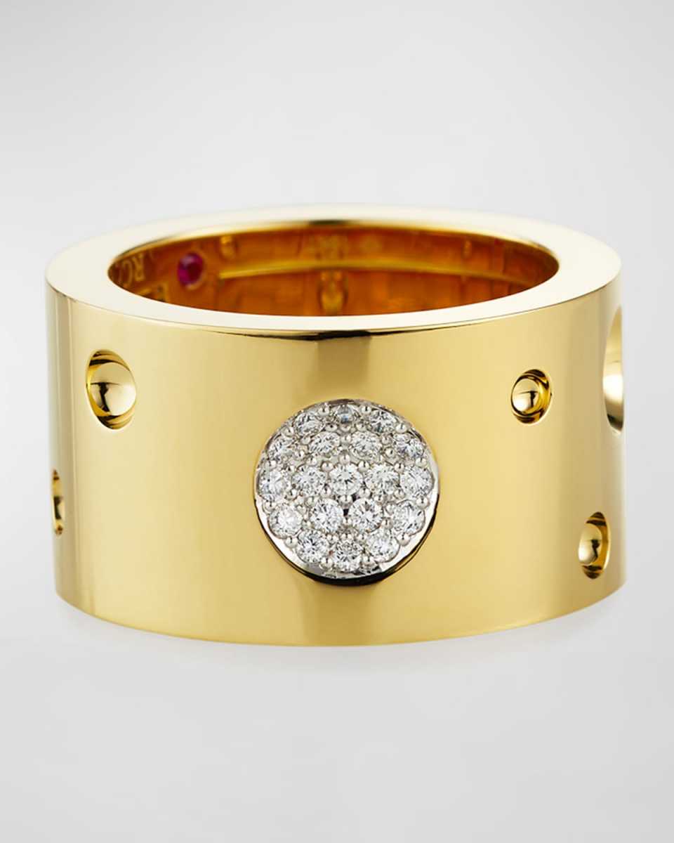 Pois Moi Luna 18k Gold & Diamond Ring, Size 6.5