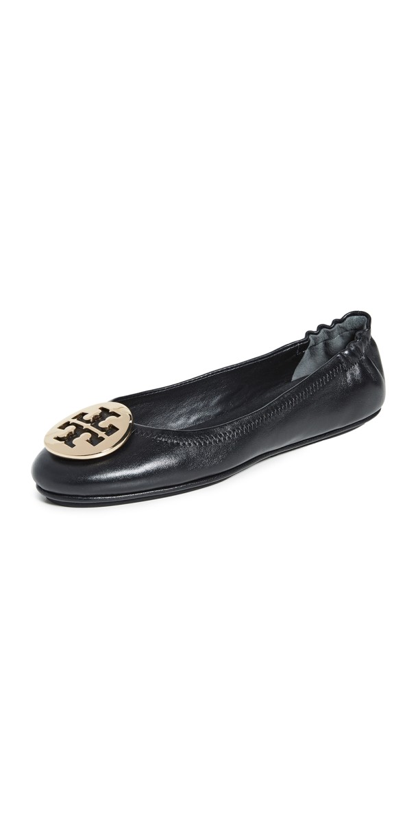 Tory Burch Minnie Travel Ballet Flats Perfect Black/Gold