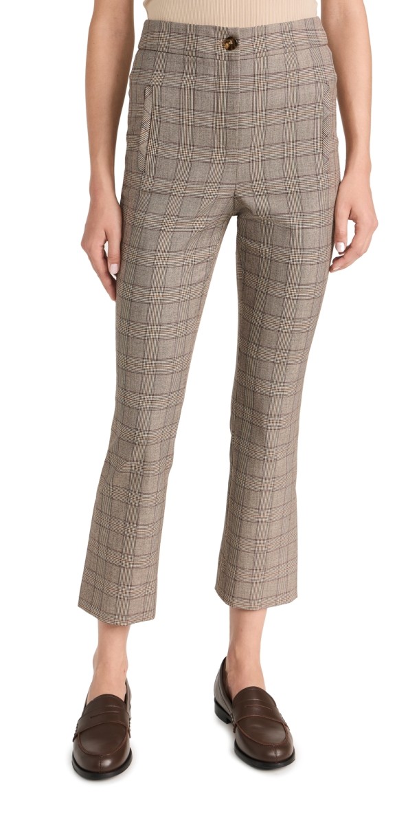 Veronica Beard Arte Pants Brown Multi