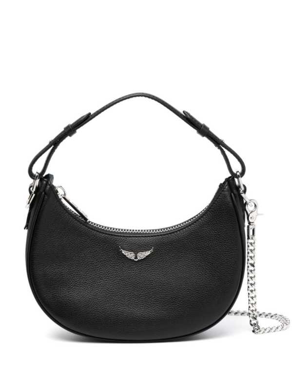 logo-plaque leather crossbody bag