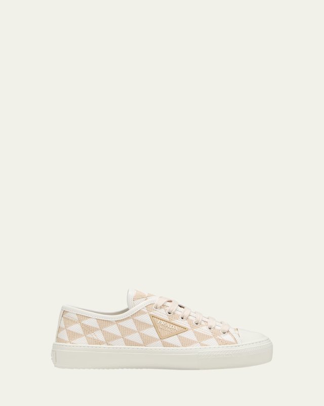 Triangle Jacquard Low-Top Sneakers