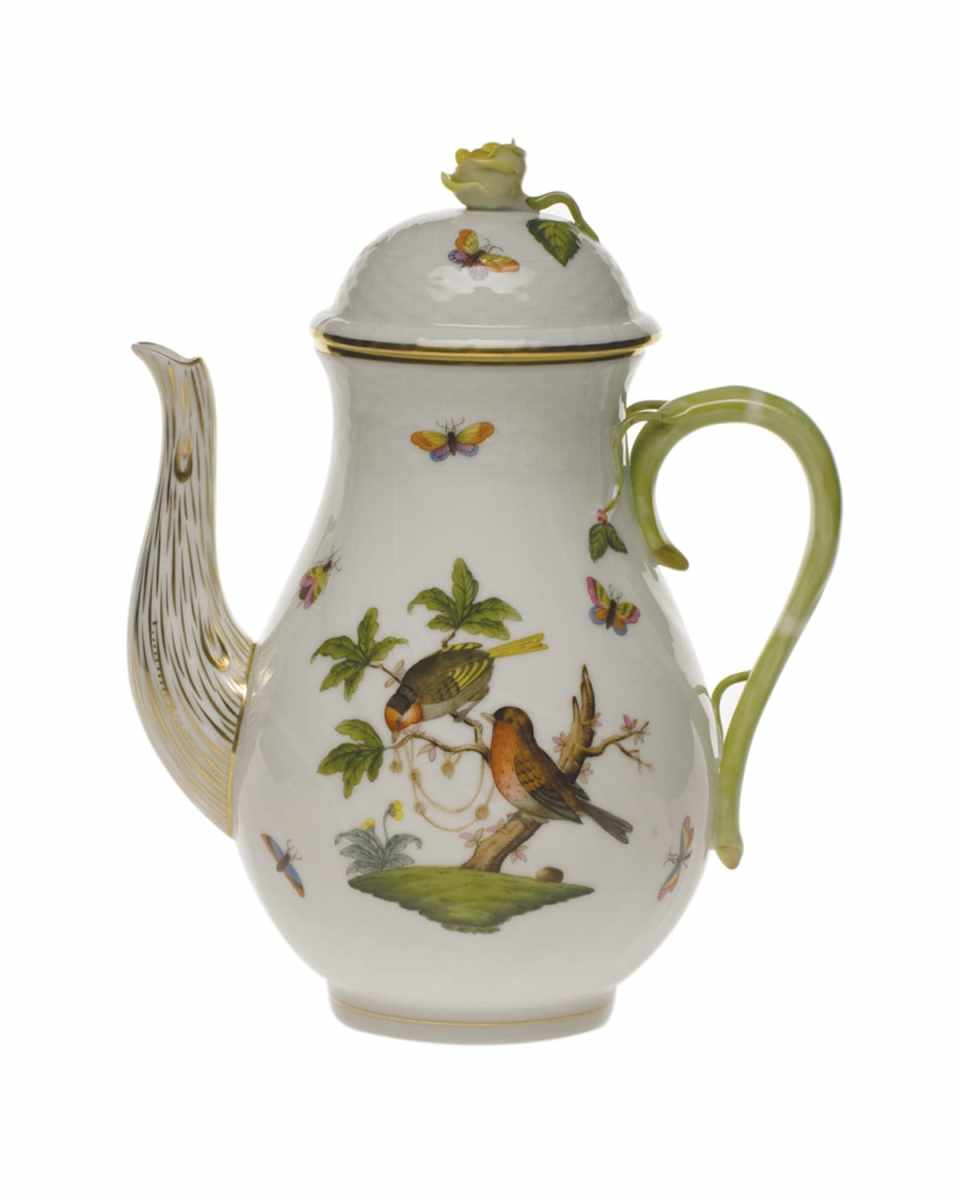 Rothschild Bird Coffee Pot with Rose
